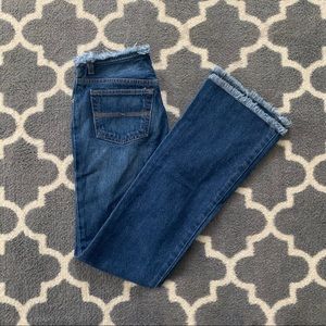 express trendy frayed flare jeans 🪐 3/4 L